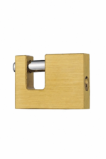 Solid brass rectangular padlock for sheds, gates and containers - alternative view 3