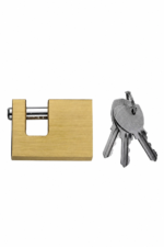 Solid brass rectangular padlock for sheds, gates and containers - alternative view 4