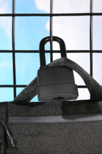 Rubber-coated covered curved padlock for outdoor gates and sheds - alternative view 6