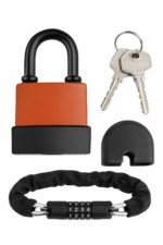 60mm black anti-prying disc padlock for shutters and garages - alternative view 2