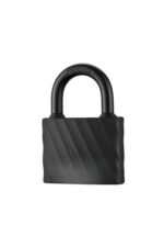 75mm Weatherproof Wave Padlock – Black Iron Heavy Duty All-Weather Gate Lock