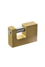 80mm Solid Brass Padlock – Heavy Duty Rectangular Shed, Gate & Container Lock - Image 2