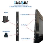 Sliding Security Screen Door Roller & Guide Block Kit | 2 Rollers + 2 Guide Blocks | Free Delivery