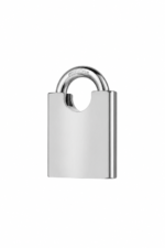 304 stainless steel closed shackle padlock with shrouded anti-cut shackle for marine grade outdoor gate security