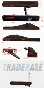 Brown right hand lockable keyed alike window winder 120mm restricted chain dimensions diagram