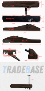 Brown right hand lockable keyed alike window winder 150mm restricted chain dimensions diagram