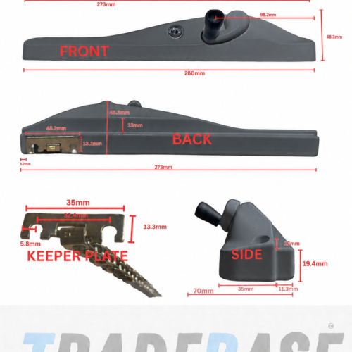 Monument right hand lockable keyed alike window winder 120mm restricted chain dimensions diagram