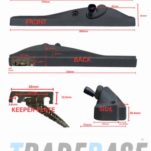 Monument right hand lockable keyed alike window winder 150mm restricted chain dimensions diagram