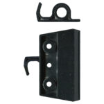 TradeBase LTC6290 black lockable pattern sliding screen door latch
