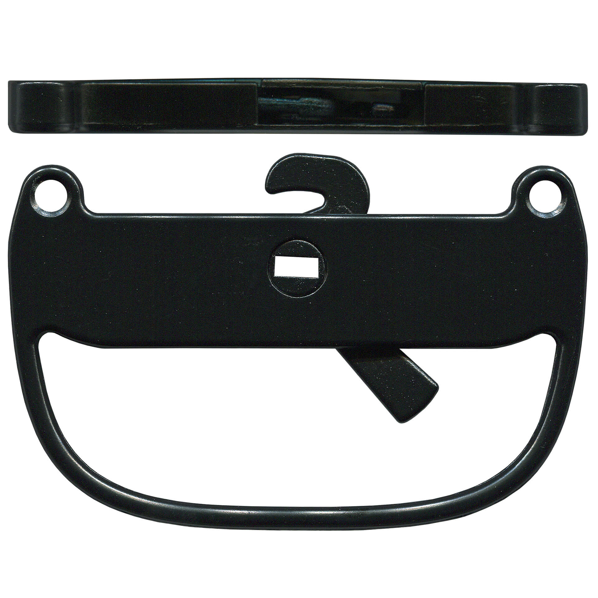 Sliding Screen Door Latch – Black – Hook Style – TradeBase LTC8080 TradeBase LTC8080 black hook style sliding screen door latch