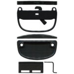 TradeBase LTC8080A black hook style sliding screen door latch set