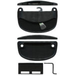 TradeBase LTC8081A black standard sliding screen door latch set