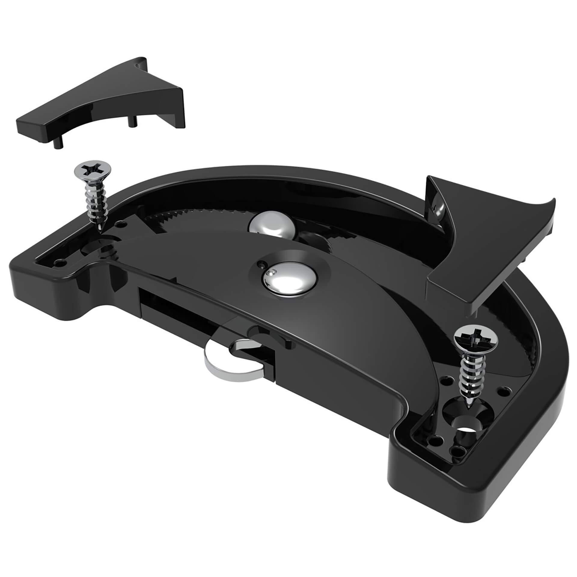 Sliding Screen Door Latch – Black – Narrow Stile – TradeBase LTC8082 TradeBase LTC8082 black narrow stile sliding screen door latch