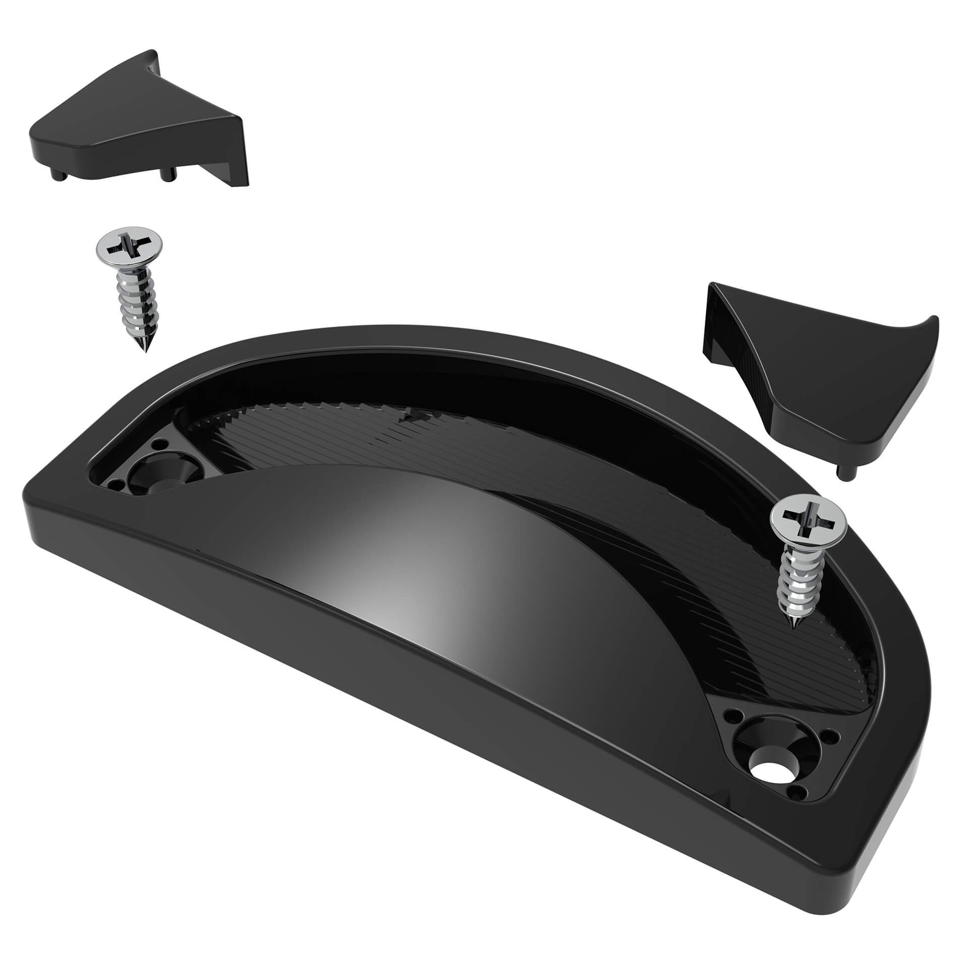 Sliding Screen Door Pull – Black – Round – TradeBase PUL8086 TradeBase PUL8086 black round sliding screen door pull