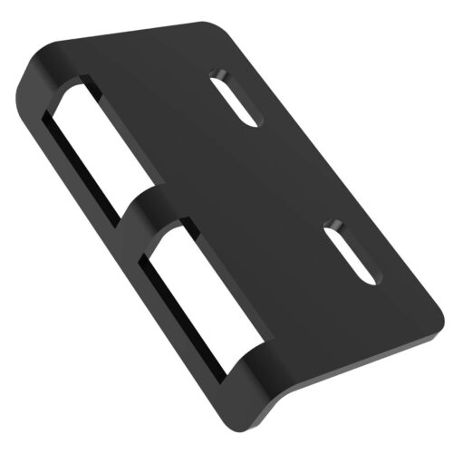 TradeBase STP8110 black flat sliding screen door striker plate