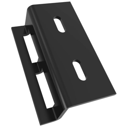TradeBase STP8120 black angled sliding screen door striker plate