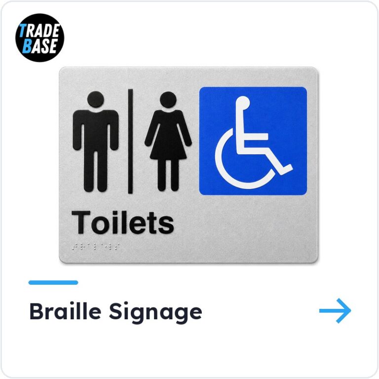 Braille Signage category – TradeBase Australia replacement hardware