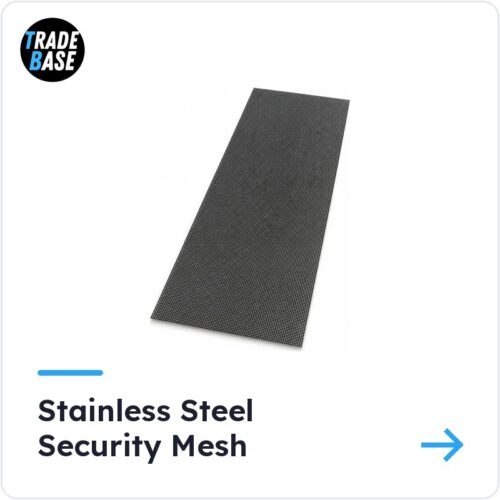 316 marine grade stainless steel woven security mesh, black