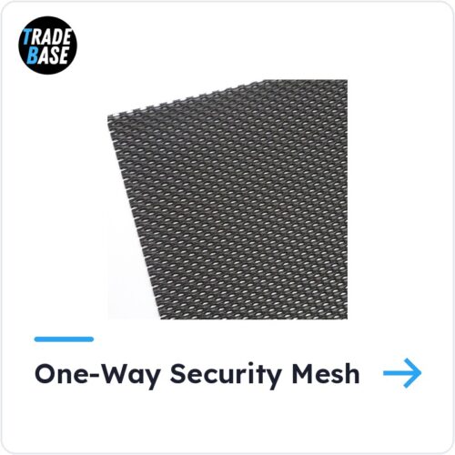 DVA one-way privacy security mesh 2.0 mm aluminium