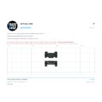 Actual size 1:1 print guide for 26.6mm Carriage & skid block – Suits Windows on a 10 mm grid