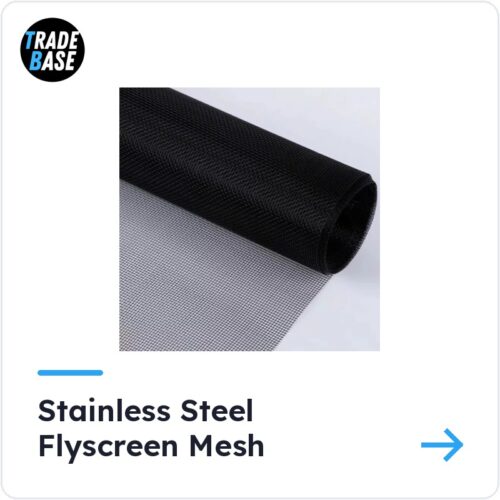 316 marine grade stainless steel flyscreen mesh, black