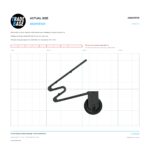 Actual size 1:1 print guide for 78.1mm Spring & Roller Assembly – Suits Screen Doors on a 10 mm grid