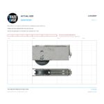 Actual size 1:1 print guide for 32mm Adjustable Sliding Door Carriage & Roller on a 10 mm grid