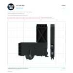 Actual size 1:1 print guide for 112.9mm Adjustable Sliding Door Carriage & Roller – Suits Screen Doors on a 10 mm grid