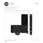 Actual size 1:1 print guide for 112.9mm Adjustable Sliding Door Carriage & Roller – Suits Screen Doors on a 10 mm grid