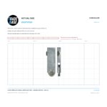Actual size 1:1 print guide for 24.9mm Sliding Door Carriage & Stainless Steel Roller – Adjustable Aluminium – Suits Jason® (pre-1982) on a 10 mm grid