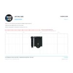 Actual size 1:1 print guide for 24mm Sliding Door Cassette & Nylon Roller – Adjustable Narrow Body Plastic – Suits Stegbar® & Frontline on a 10 mm grid