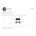 Actual size 1:1 print guide for 26mm Adjustable Sliding Door Carriage & Roller – Suits Windows on a 10 mm grid