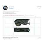 Actual size 1:1 print guide for Sliding Door Carriage & Acetal Roller – Adjustable Nylon – Suits BGC® & Jason® on a 10 mm grid