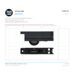 Actual size 1:1 print guide for Sliding Door Carriage & Acetal Roller – Adjustable Plastic – Suits JG on a 10 mm grid