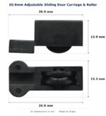 30.9mm Adjustable Sliding Door Carriage & Roller – Suits Windows dimension diagram - overall 30.9 mm x 15.3 mm, every dimension measured in millimetres. TradeBase Australia part CAR31BR.