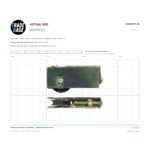 Actual size 1:1 print guide for Sliding Door Carriage & Acetal Roller – Adjustable Zinc-plated steel on a 10 mm grid