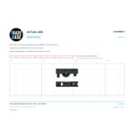 Actual size 1:1 print guide for 35mm Adjustable Sliding Door Carriage & Roller – Suits Windows on a 10 mm grid