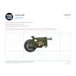 Actual size 1:1 print guide for 35.8mm Sliding Door Carriage & Acetal Roller – Adjustable Set Zinc-plated steel – Suits Boral® KM Cyclone & G.James® on a 10 mm grid