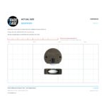 Actual size 1:1 print guide for 36.2mm Sliding Door Carriage & Roller – Suits Cupboard Doors on a 10 mm grid