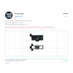 Actual size 1:1 print guide for 38.7mm Adjustable Sliding Door Carriage & Roller – Suits Windows on a 10 mm grid