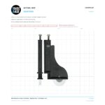 Actual size 1:1 print guide for 39mm Sliding Door Carriage & Acetal Roller – Adjustable Plastic – Suits Stegbar® & Aki on a 10 mm grid