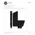 Actual size 1:1 print guide for 42mm Screen Door Corner Stake & Acetal Roller – Adjustable Plastic on a 10 mm grid