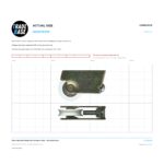 Actual size 1:1 print guide for 61mm Adjustable Sliding Door Carriage & Roller – Suits Patio Doors on a 10 mm grid