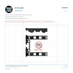 Actual size 1:1 print guide for 12kg 63.1mm Adjustable Sliding Door Carriage & Roller – Suits Windows on a 10 mm grid