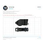 Actual size 1:1 print guide for 63.8mm Adjustable Sliding Door Carriage & Roller – Suits Patio Doors on a 10 mm grid