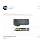 Actual size 1:1 print guide for 78.4mm Adjustable Sliding Door Carriage & Roller – Suits Sliding Doors on a 10 mm grid