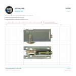 Actual size 1:1 print guide for 79.4mm Adjustable Sliding Door Carriage & Roller on a 10 mm grid