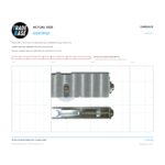 Actual size 1:1 print guide for 80.9mm Adjustable Sliding Door Carriage & Roller on a 10 mm grid