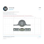 Actual size 1:1 print guide for 83.1mm Sliding Door Carriage & Roller – Suits Timber Doors on a 10 mm grid