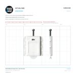 Actual size 1:1 print guide for 83.8mm Sliding Door Carriage & Roller – Suits Timber Doors on a 10 mm grid
